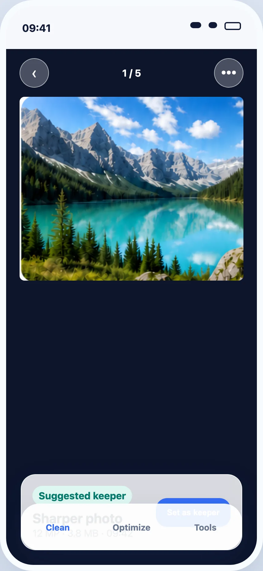 Compare and choose the keeper photo in Safli AI
